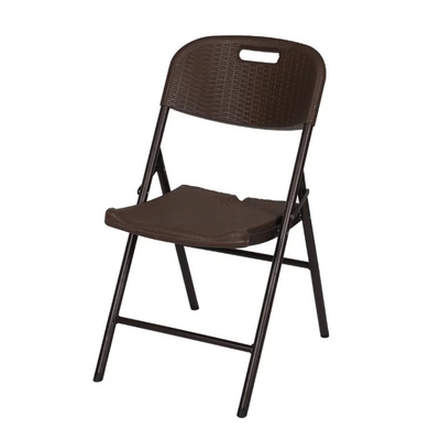 Bruine plastic weefsel rotan stoel aangepast logo Outdoor verstelbare vouwstoelen