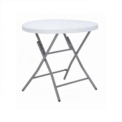 Camping Lichte ronde banket HDPE plastic vouwtafelvouwbaar Ja met vouwbenen