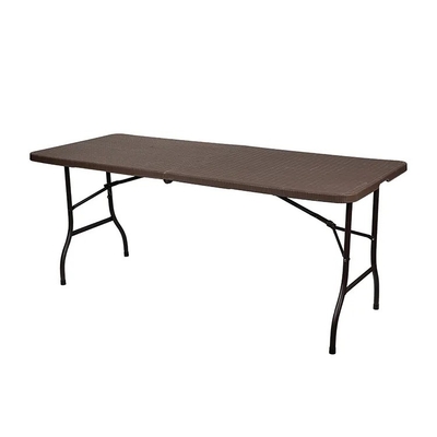 180*76*74cm Rattan vouwtafel voor buitenmeubilair rechthoekig banketontwerp