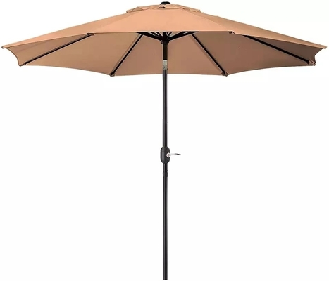 Drukknop Tilt en Crank 8 ribben Waterdicht Stof Zonnebril Buiten Paraplu voor Patio Beach Tuinmeubilair
