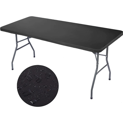 Moderne stijl 6ft zwarte opvouwbare tafel voor buiten eten lichtgewicht en gemakkelijk te dragen