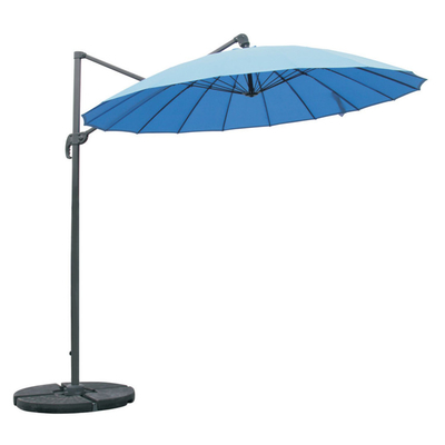 Glanzige oppervlakte zonnescherm Outdoor paraplu met 18 glasvezel ribben en aluminium buis